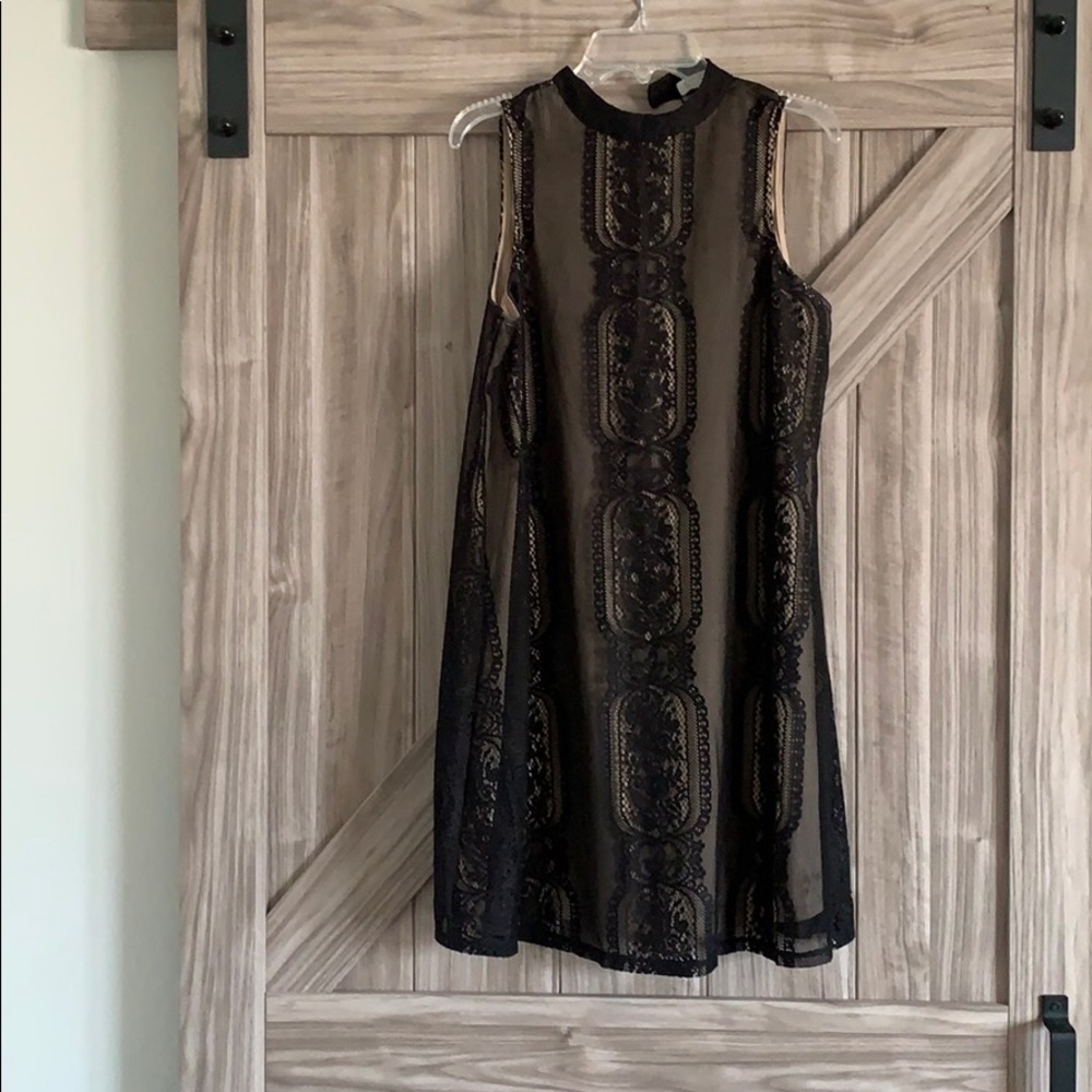 Black and cream dress